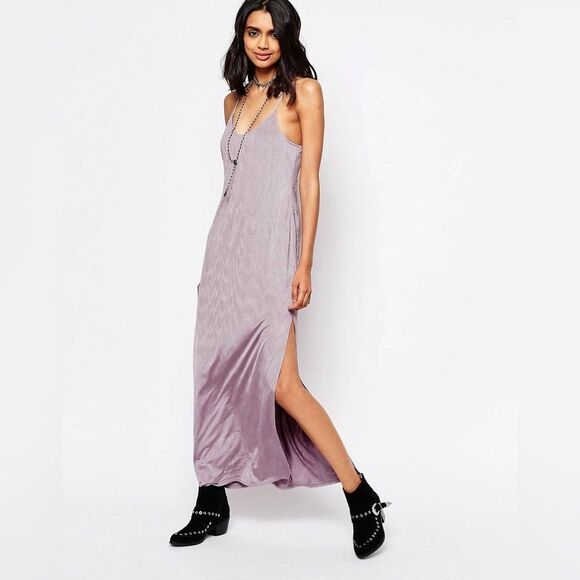 INTIMATELY by FREE PEOPLE NWOT She Moves Maxi Dress in Dusty Purple - Picture 2 of 10